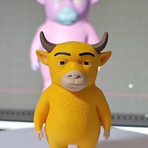 3D Printed Bull Figurine Stress Relief Desktop Ornament Thunder/Stock Rise Edition Squeeze Toy Stress Reliever Red Stock Rise Bull