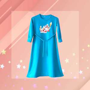 Gamis Cantik anak Perempuan usia 2-9 tahun Mixue Two Bahan Babyterry