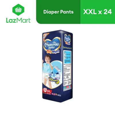 MamyPoko Day and Night Baby Diaper Pants XXL (24 pcs) - for 15-25 kg