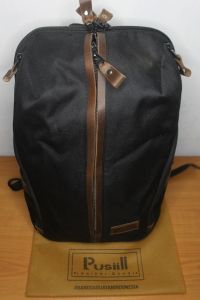 Ransel Brand Lokal Pusiill/Bahan Cordura Kombinasi Kulit Asli/Tas Ransel Pria&Wanita// Backpack Orka 02