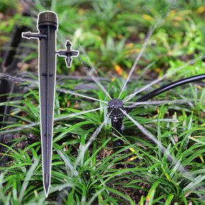 10/20/50 cái vòi phun nước siêu nhỏ 360 ° 8 lỗ có thể điều chỉnh bộ phát cột cắm đất chèn Vòi phun tưới nhỏ giọt hình tròn trọn vẹn tán xạ