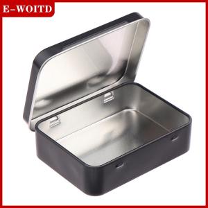 【E-WOITD】 กล่องเก็บของใช้ในครัวเรือนกล่องโลหะเคลือบดีบุกฝาปิดแบบบานพับกล่องเก็บของเปล่าขนาดเล็ก1ชิ้น
