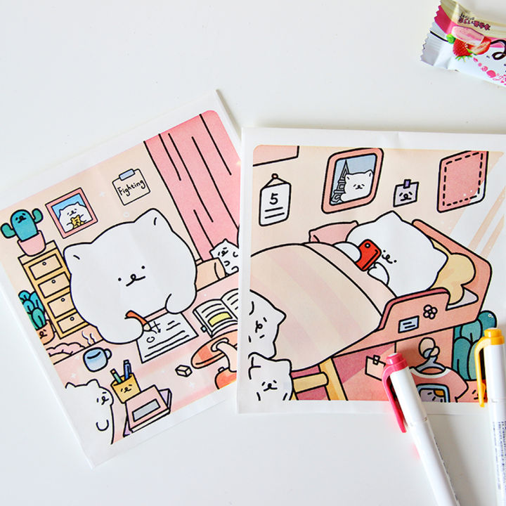 MUYA Bear Paper Storage Bag Cute Animal Paper Storage Bag Cartoon ...