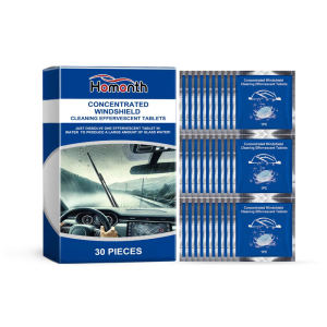 30pcs Concentrated Car Glass Cleaner Pills Anti Fog Solution Rainwater Repulsive Protective Coating for Vehicles
