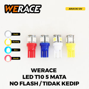 WERACE Lampu Kota Model Jagung T10 LED 5 Mata No Flash Tidak Kedip