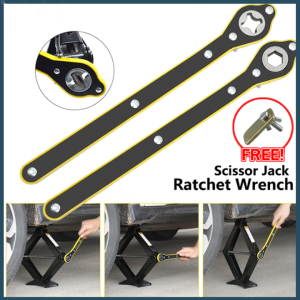 Kunci Ratchet Wrench untuk Dongkrak Mobil/Kunci Pas Dongkrak Mobil/Kunci Domn Universal / Alat Bantu Putar Dongkrak Manual DP/Ratchet Wrench Rocker