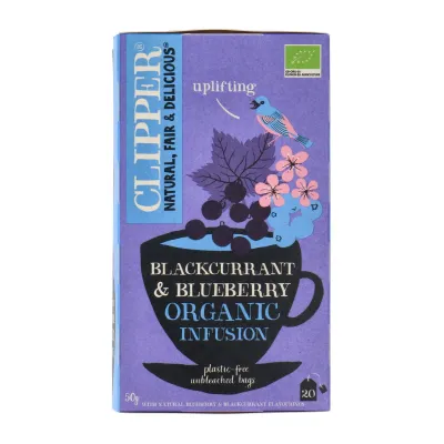Clipper Blackcurrant And Blueberry Organic Infusion 50G