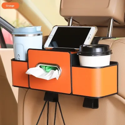 QIHUISHI Túi đựng đồ ghế sau ô tô đa năng có ngăn để cốc và thiết kế treo giúp dễ dàng lấy đồ