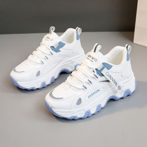 Q7822 New Dad Shoes Women 2024 Spring and Summer Height Increasing Breathable Platform Mesh Surface White Shoes All-Matching Female Students