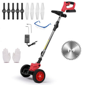Topwire 【New store loss promotion】188VF/288VF/388VF Mesin Rumput Bateri Grass Cutter Electric Grass Trimmer Lawn Mower Cordless Pemotong Rumput(Free wheels are removable)