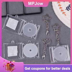 【MPJow】 Blank Album Mini CD Case Keychain CD Player Keyring Peripheral Commemorative Album Key Holder For DIY Backpack Pendant