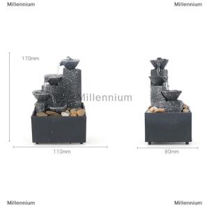 [COD] Millennium Fountain Waterfall Scene Tabletop Feng Shui Meditation Waterfall