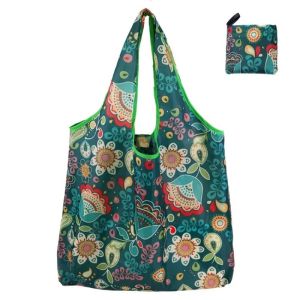 Quivlox Reusable Foldable Grocery Shopping Bag Machine Washable Groceries Bags Sturdy Lightweight Nylon Bags