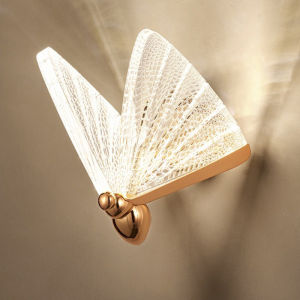 Nordic modern Butterfly shape LED wall lamp Minimalist sconces lights indoor lighting home decor bedroom living room kitchen kid