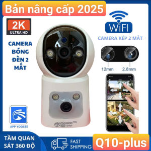 CAMERA YOOSEE 2 MẮT Q10 PLUS - 2 MẮT 2 MÀN HÌNH SIÊU NÉT ( BẢN NÂNG CẤP ) ĐÀM THOẠI 2 CHIỀU - BẢO HÀNH 12 THÁNG