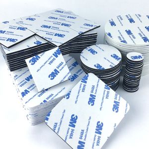 30pcs 3M Double Sided Foam Tape Strong Pad Mounting Adhesive Tape Sticky Tape Black White Multiple Size Include Round and Square 9448A