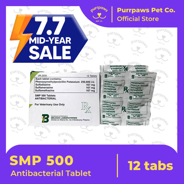 SMP 500 Tablets Antibacterial (1 box 12 tablets) | Lazada PH