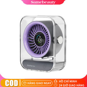 turbo quạt để bàn usb sạc tích điện pin mini Phòng ngủ văn phòng 100 mức độ tốc độ cao Năng lượng gió