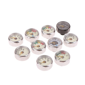 Ginca Air Mini Micro Pressure Gauge Manometer Thread M10 M8 5MPA 10MPA 20MPA 30MPA 35MPA 40MPA 300BAR 3500PSI 5000PSI 6000PSI