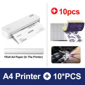 Mini Portable Thermal A4 Photo Printer 203PDI From Mobile Phone Wireless Bluetooth Paper Ink-less Tattoo Tranfer Maker Paper