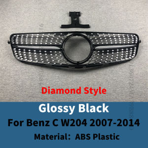 Sport Front Hood Grille Racing Bumper Grill Diamond Style Tuning For W204 Benz C C200 C300 C43 C180 C350 C250 2007-2014