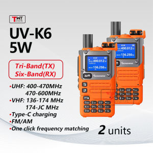 Quansheng Radio UV-K6 Set Of 2 Portable Walkie Talkie 50-600 MHz Full Band Long Range Handheld Radio Original COD