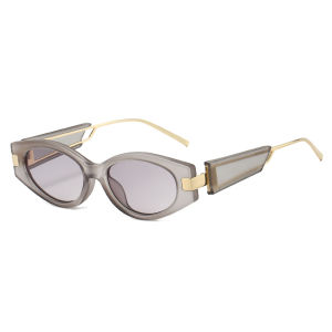JN IMPRESSION Cross-border new M cat-eye sunglasses personalized metal style small rectangular quick decorative sunglasses for women