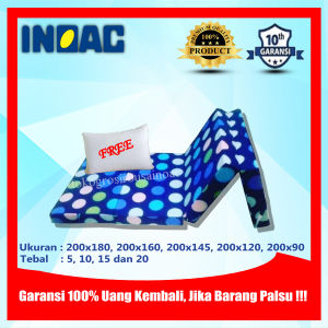 Kasur Lipat 4 INOAC Original Garansi Resmi 10 tahun + Bonus bantal