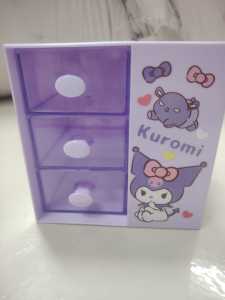 Assorted Cartoon Kitty Pen Pencil Holder with Drawers Desk Organiser Small Drawer Compartments