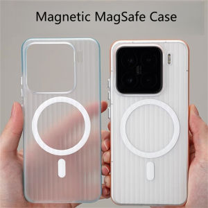 Case For Xiaomi 15 14 13 Pro Mi 15 5G For Matte Transparent Luggage Stripe Slim Back Cover Shockproof Bumper