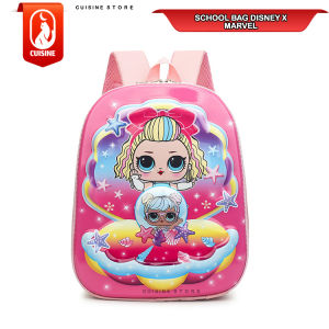Tas Sekolah anak TK SD Tas ransel jalan jalan Karakter Disney Marvel 3D  Backpack Hardcase