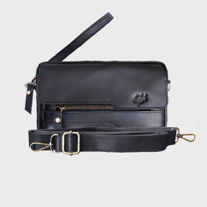 Clutch Pria Kulit Asli. Caliandravieri Sling Bag CVR PHIU Free Sling Strap Leather