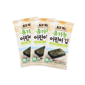 Rong biển hữu cơ tách muối tách dầu AlVINS cho bé nhập khẩu Hàn Quốc 03.2025