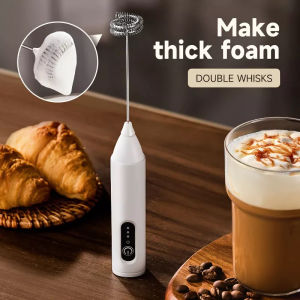 Electric Milk Frother 3 Speed Coffee Mixer USB Rechargeable Foam Maker Egg Beater Whisk Blender