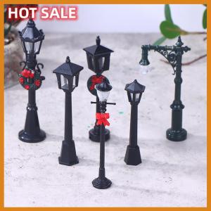 🔥🔥🔥dingdaocunz 2 12pcs Dollhouse Mini Christmas Street Lights Garden Street Lights Simulation Model Miniatures Lights Ornaments Home Decor