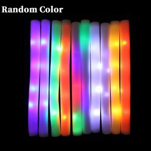 20pcs Bulk Colorful Foam Glow Sticks / 3 Modes LED Glow Sticks / Flashing Glow Stick / Glow in The Dark Party Supplies for Wedding Raves Concert