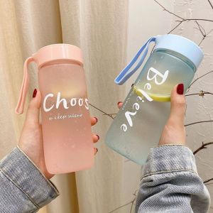 YUDESHUI 600ml Large Capacity Water Bottles Plastic Clear Travel Kettle Reusable Lightweight Sports Water Cup Outdoor Sports