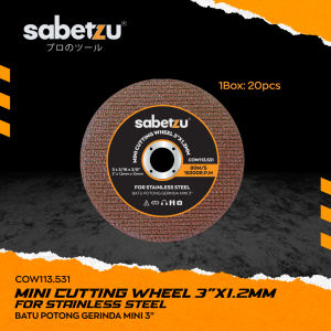 Sabetzu Mata Batu Potong 3" Besi Steel Metal Untuk Mesin Mini Gerinda Baterai Cordless 12V 3 Inch - Cutting Wheel 3 Inci For Mini Cordless Angle Grinder - Cut off Wheel For Stainless Steel Metal 3" - Batu Potong Mesin Gerinda Baterai Batre 12V