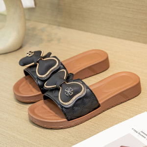 Wolf.id SPT-33 Sandal Selop Wanita Remaja Model Pita Lucu Slip On Flat Kasut Datar Trendy BISA COD