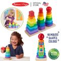 (ของแท้ USA) ของเล่นมอนเตสเซอรี่ หอคอยสีรุ้ง มอนเตสซอรี่ Rainbow Stacker Melissa & Doug Montessori Toy บล๊อคต่อ หลากรุ่น 576 567. 