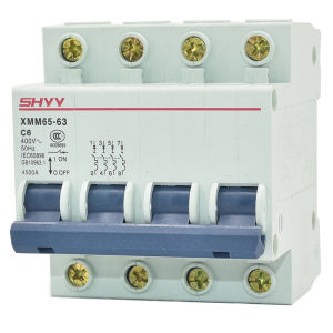380V สวิทช์อากาศ3เฟสเบรกเกอร์ไฟฟ้า MCB Miniature Circuit Breaker 4P เบรกเกอร์ MCB