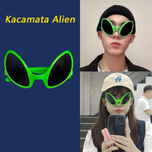 Pharaoh🎀COD 1Pasang Kacamata Alien Hijau Nct Sama Sunglasses Trendi Korea Aksesoris Klub Malam Pesta