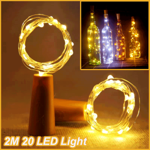 Wine Bottle Cork Shaped String Light 2M 20 LED Night Fairy Mini String For Party Wedding Christmas Decor