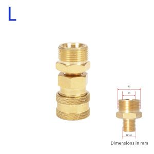 Pressure Washer Quick Connector 1/4" to Spray G-un W-and Lance Ba-yonet Adapter 1/4" quick disconnect release fitting for Karcher