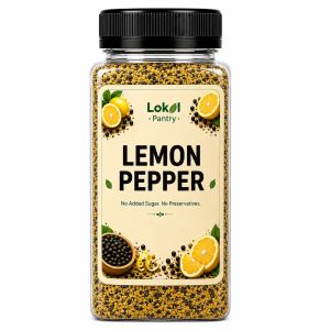 250mL Bottle Lokal Pantry Lemon Pepper Seasoning | Premium Spice Blend | Natural Cooking Ingredient for Chicken Seafood Fish Vegetables Pasta Rice Marinades Soups Sauces Grilling Roasting Homemade Seasoning Blends & Everyday Culinary Use