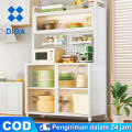 Rak Kabinet Dapur Rak Microwave Oven Rak Dapur Lemari Dapur Minimalis Dengan Pintu. 
