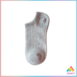 Sweet ถุงเท้าข้อสั้น แนววินเทจแฟชั่น วัสดุผ้าฝ้ายแท้ ระบายอากาศดี  สไตล์ญี่ปุ่น Women socks