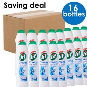 Jif cream cream cleaner original lemon stain remover with micro crystal technology 500ml (Pack of 16)