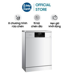 Máy Rửa Chén Đứng Độc Lập Malloca WQP12-J7223A E5 - 8 Chương Trình Rửa - 15 Bộ Chén Đĩa - Hẹn Giờ 1 đến 24 tiếng - Rửa ECO Tiết Kiệm Điện - Hàng Chính Hãng