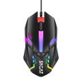 SYCAT Y02 Blacklight Mouse USB LED Gaming Mouse For Laptop/PC Wire/Computer USB Wired With RGB Gaming Mouse. 